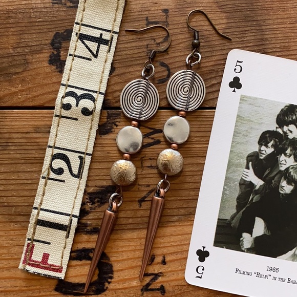 1 PAIR LEFT upcycled earrings FREE WITH A PURCHASE - Picture 12 of 17